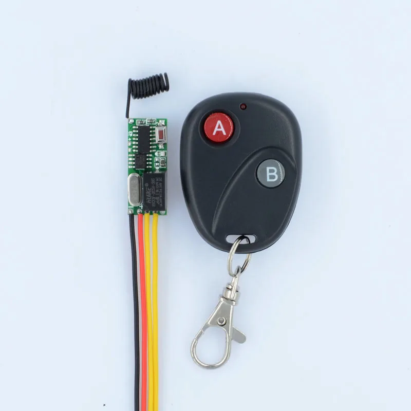 

Mini Remote Switch 3V 3.5V 5V 12V Micro Wireless Relay Switch NO COM NC Small Relay Receiver Transmitter Door Lock