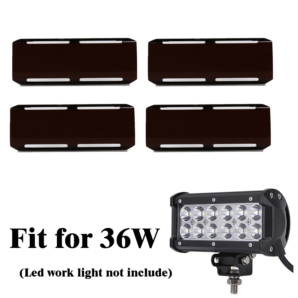 4pcs Snap On Black Lens Protective Cover Amber Red Green Clear Blue Shell For 7 Inch 36w Led Work Light Bar 4wd Atv Fog Lamp Snap On Snap Snapsnap Black Aliexpress