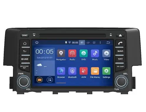 

Octa core IPS screen Android 9.0 Car DVD GPS radio Navigation for Honda Civic 2016-2017 with 4G/Wifi,DVR,mirror link 1080P