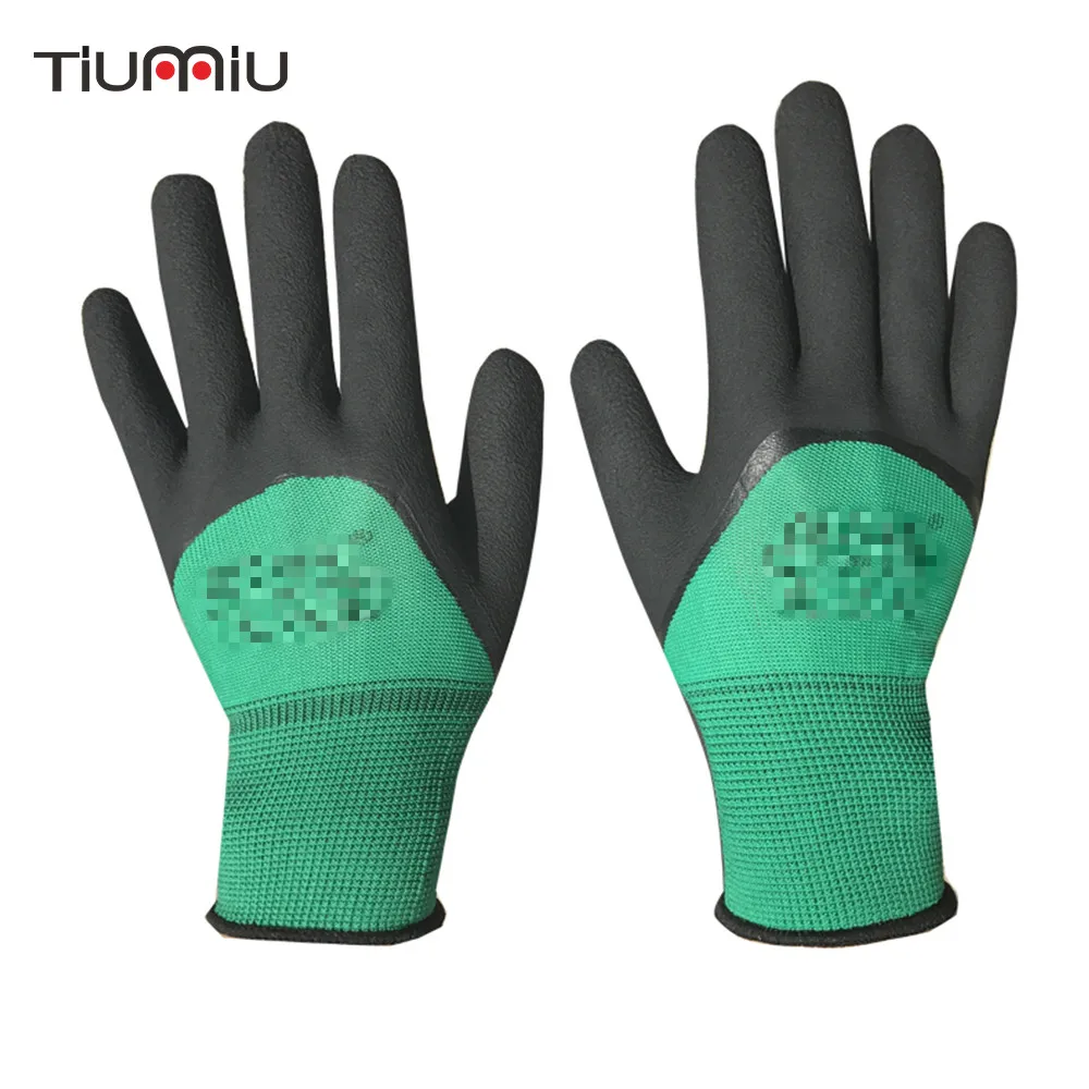 12 Pairs Latex Coated Light Industrial Work Gloves Wear resistant