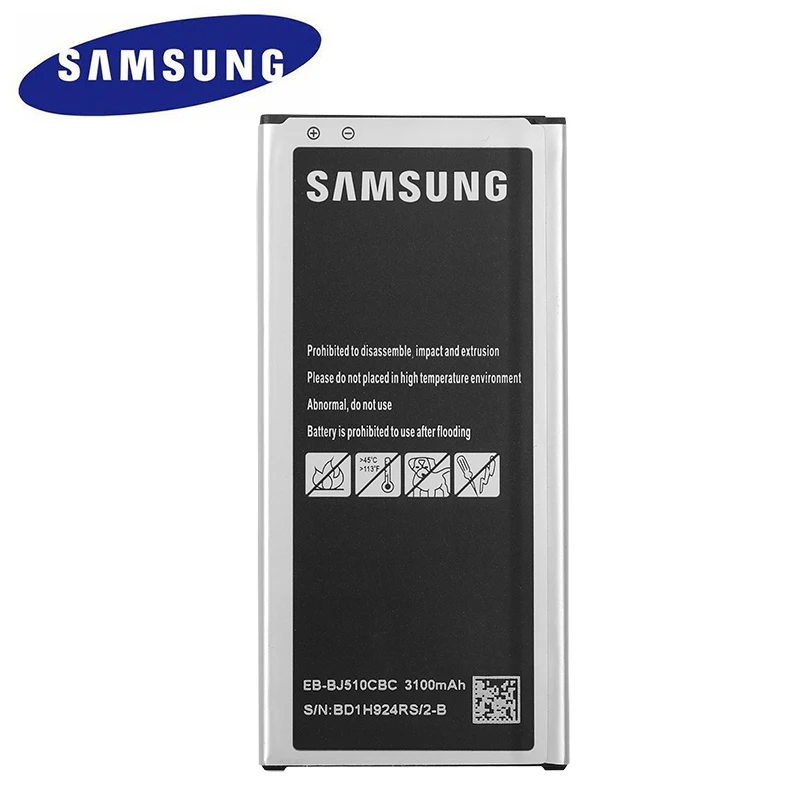 Samsung сменный аккумулятор для Galaxy J5 Edition J510 J510FN J510F J510G 3100 мАч EB-BJ510CBC сменный аккумулятор