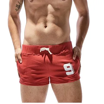 

9 Colors Men Low Rise Sports Soft Running Training Shorts Breathable Joggers Letter Printed Summer Plus Yoga Shorts S-XL