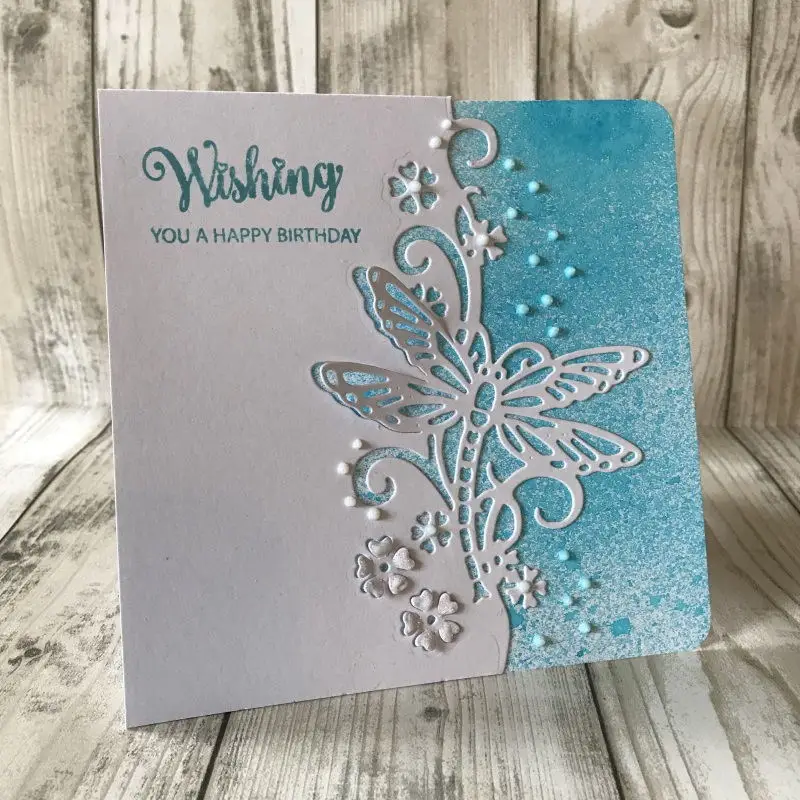 

Swovo butterfly lace edge New 2018 Stitched Metal Cutting Dies DIY Scrapbooking Stamps Craft Embossing Making Stencil Template