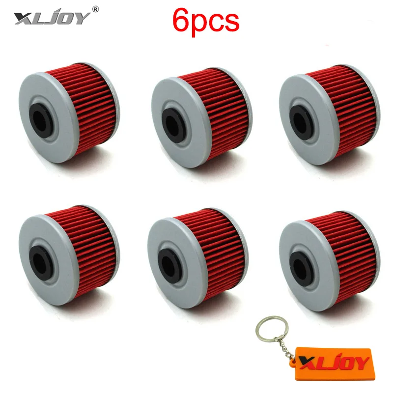 

6x Oil Filter For Honda XR650L XR250R XR400R CBR250R CBR300R CB300F CBX250 CRF250L TRX700XX GB400F NX250 NX650 ATC250ES SLR650