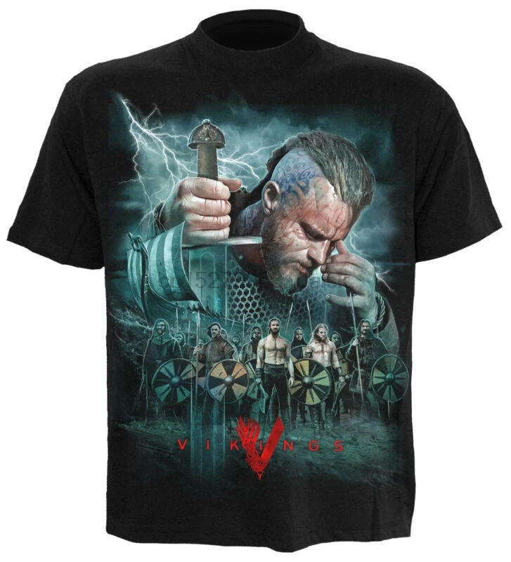 

LICENSED SPIRAL VIKINGS BATTLE VIKINGS T-SHIRT Hit TV Series Top S-4XL