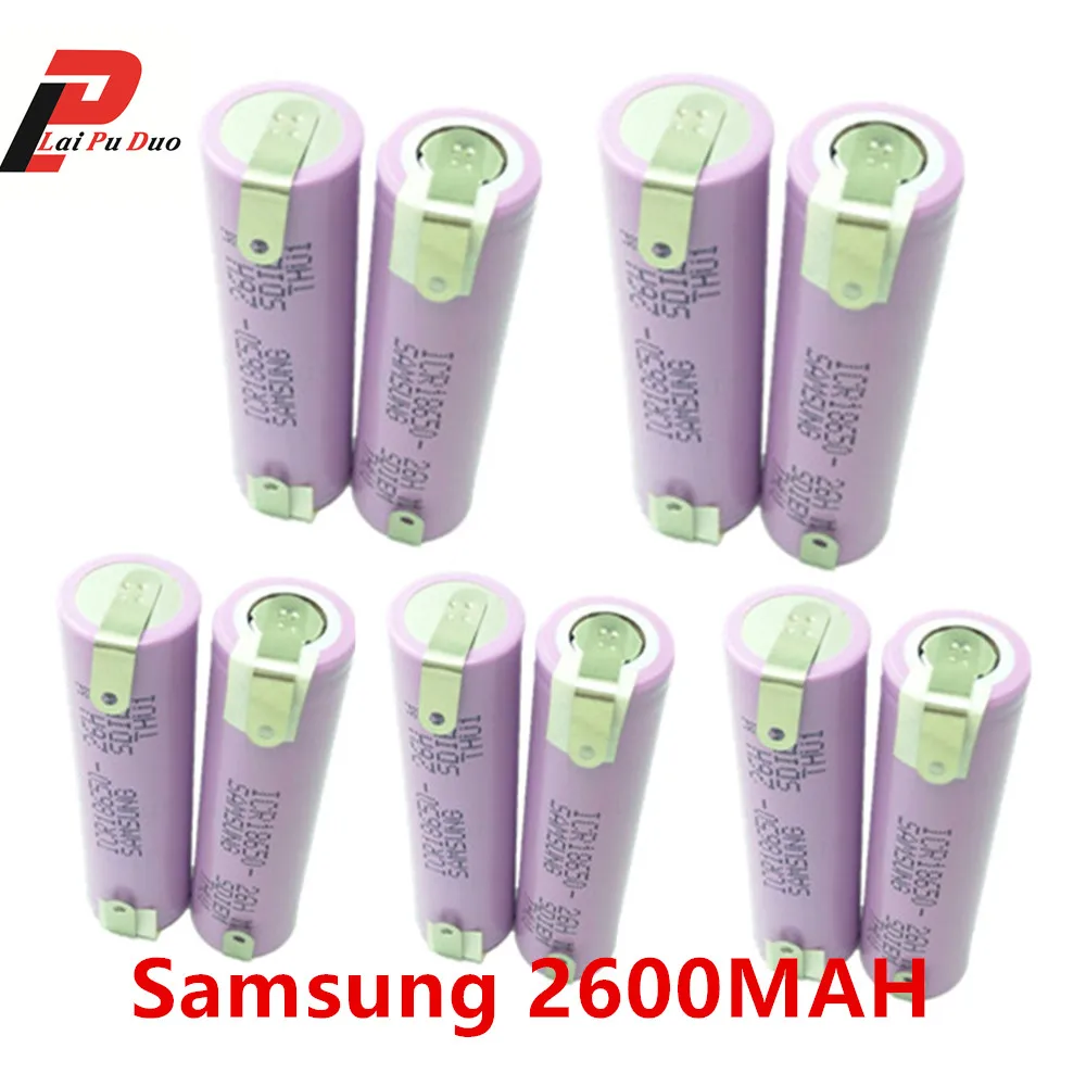 Оригинальный литий ионный аккумулятор для Samsung 18650 2600 мА/ч 3 7 В ICR18650 26F с никелевым