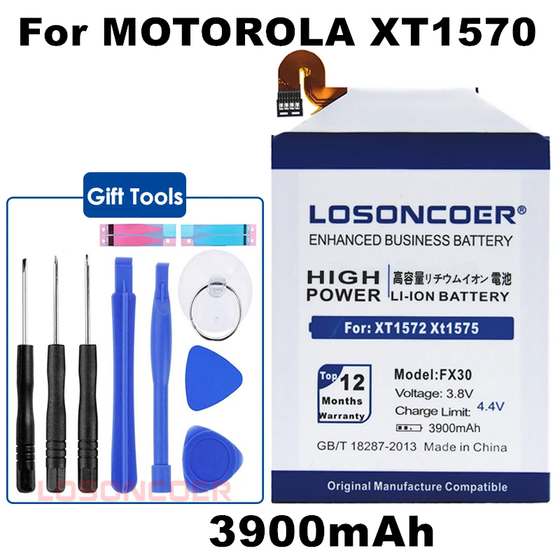 LOSONCOER 3900 мАч FX30 аккумулятор для телефона Motorola Moto X Pure Edition Style + 2 XT1570 XT1575