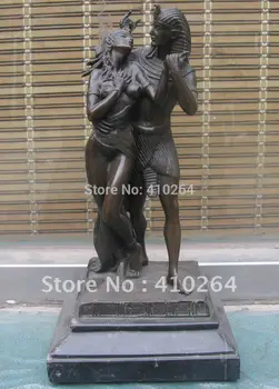 

[old craft ] biggest nudes art naked nude lady man Lovers at stone Bronze Statue (A0321)