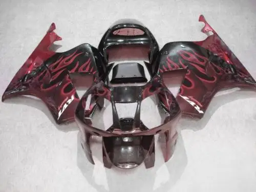 Обтекатель для мотоцикла Набор HONDA VTR1000 00 01 03 04 06 VTR 1000 SP1 2000 2003 2006 Red flames black + 7
