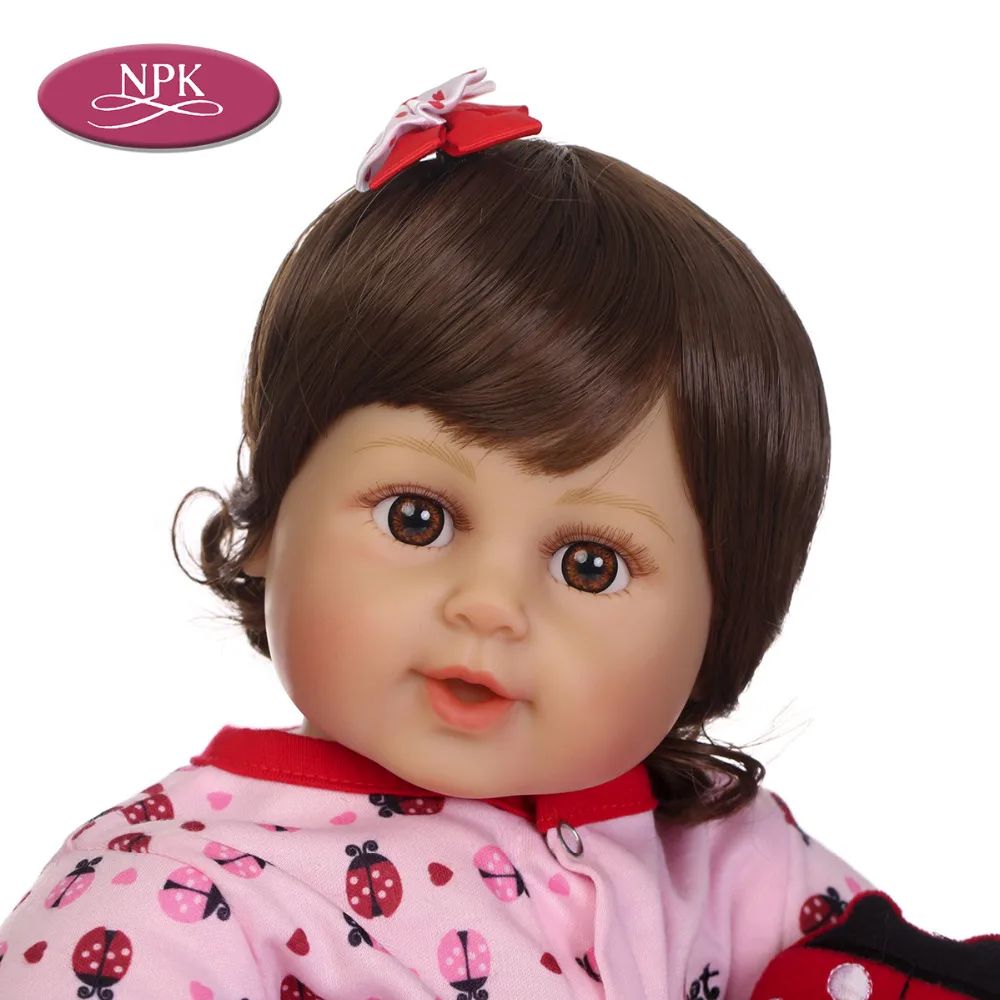 NPK 55CM Silicone Reborn Doll Baby Realisitc Doll Lifelike Princess Girl Soft Cloth Body Boneca Bebe Reborn Babies DOll Toy 2018 (3)