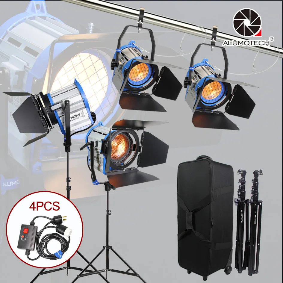 Комплект осветительных приборов ALUMOTECH Arri (2x650 Вт + 2x1000 Вт) вольфрамовый свет
