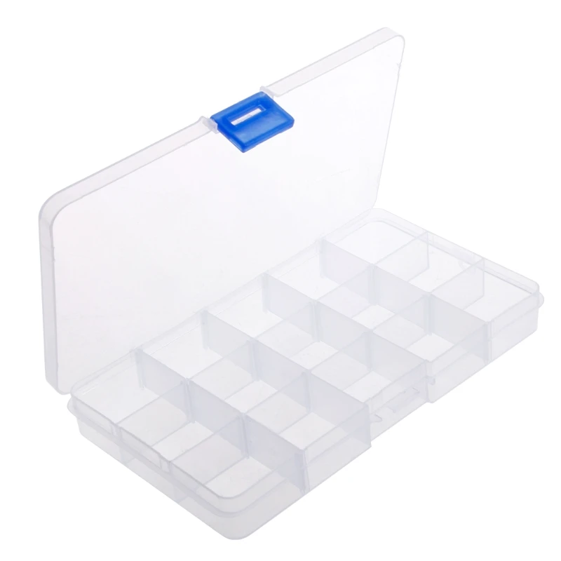

Fishing Lures Hook Bait Plastic Storage Box Adjustable Case Tackle Accessory New