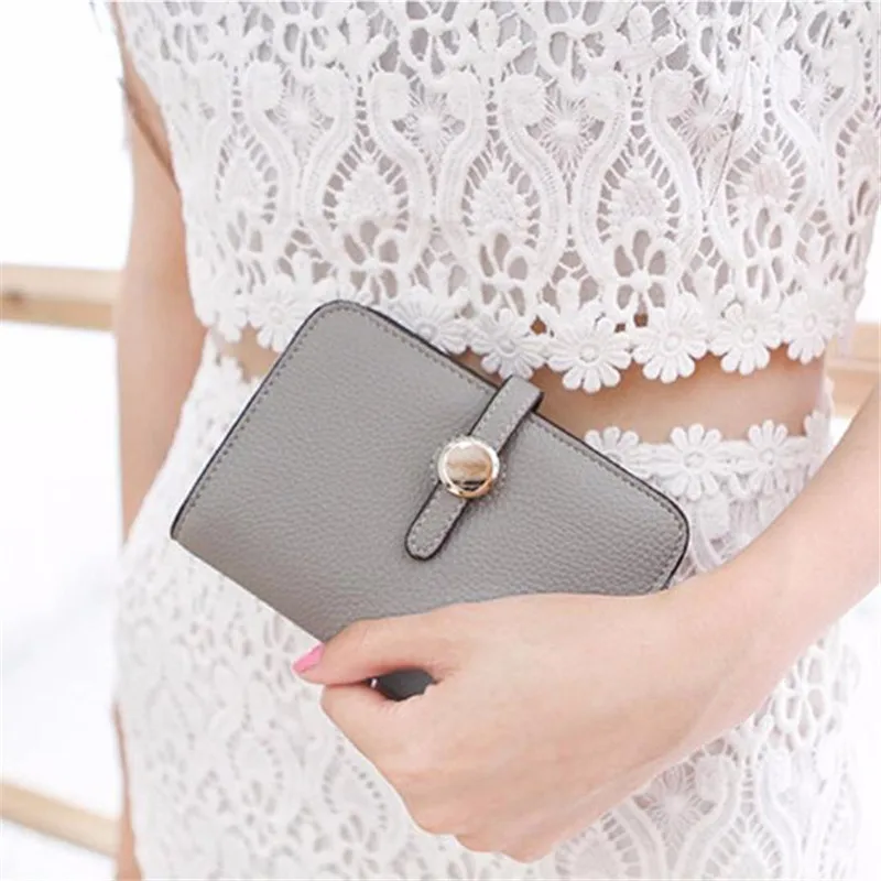 

New fashion purse women 2016 brand Drawstring Short Wallet Small Female Purse Handbag Card Pack Coin Purse with Zipper