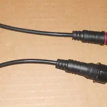 4 core водонепроницаемый разъем с 20 см длинный кабель, мужского и женского; черный цвет: мужской Connect Диаметр: 15 мм