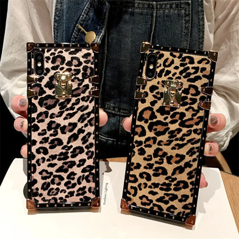 

Fashion leopard silicone case For samsung galaxy note 9 8 s10 s8 s9 plus s10e s10 lite case cover luxury shockproof protective