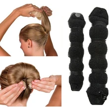 New Fashion Hot 2 Colors Hair Styling Dount Magic Sponge Bun Ring Maker Former Twist Tool Hair Disk Elastic Hair Bands Jewelry