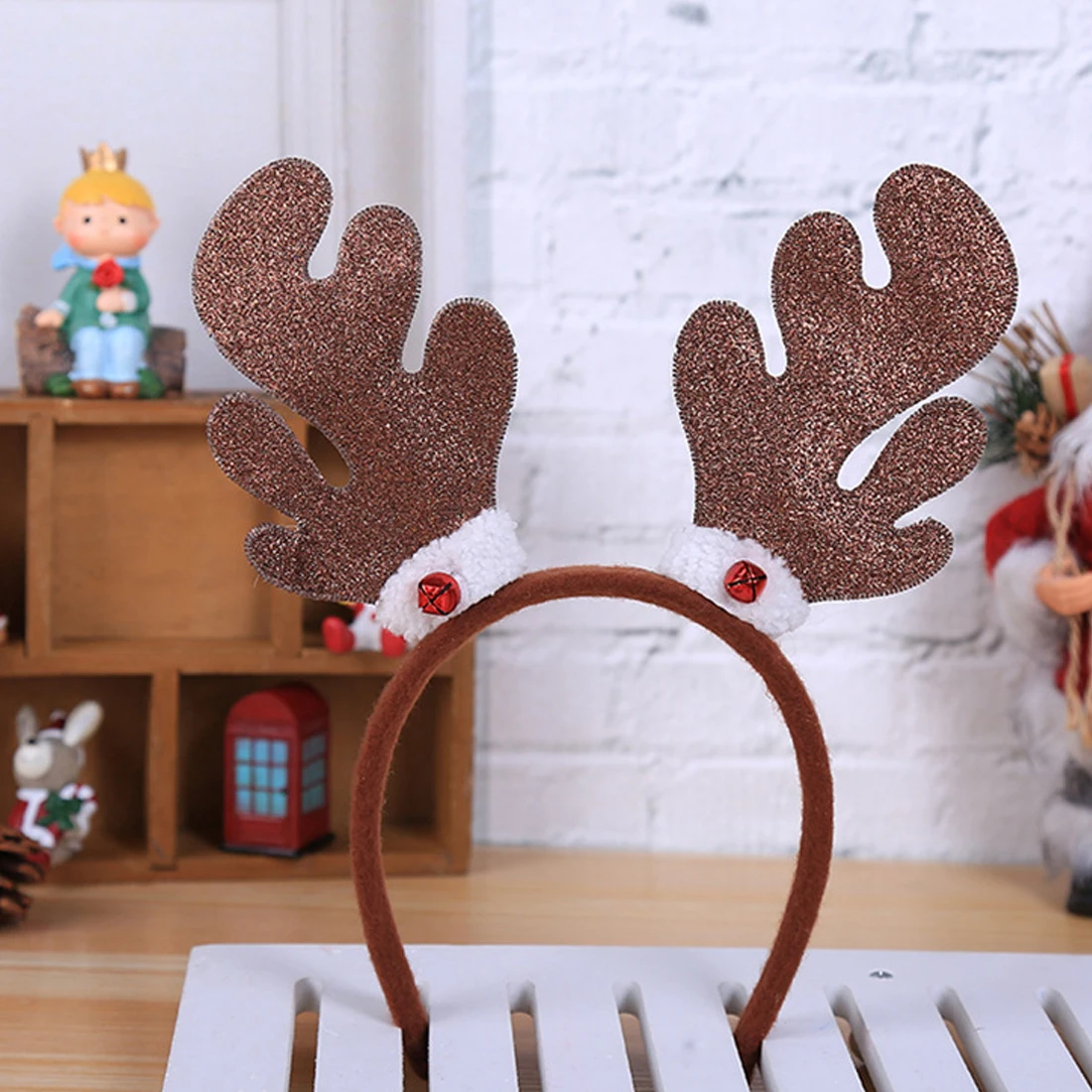 Новые Рождественские оленьи рога леопардовые кошачьи ушки кролика оголовье для женщин аксессуары для волос модные плюшевые Мультяшные обруч с оленьими рогами
