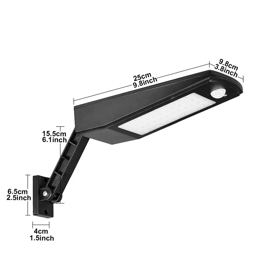 Emissores de Luz de Segurança Solar ao ar Parede de Luz Anoitecer ao Amanhecer Sensor de Movimento da Lâmpada com Controle Remoto sem Fio Diodos Livre Levou Iluminação Noturna 48 900lm 3 48 diodos emissores de luz de Segurança