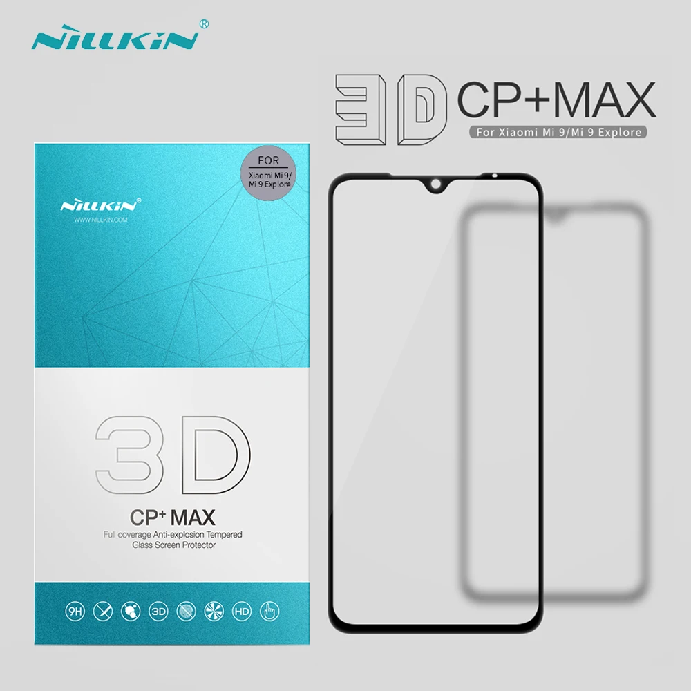 Продажа Для Xiaomi mi 9 закаленное стекло mi 9 3D стекло Nillkin CP + Max Полное покрытие экрана Защитное стекло для mi 9 mi 9