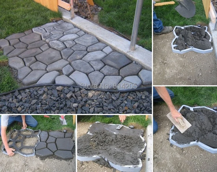 Бетонная форма для заливки Для дорожки, DIY ваш сад и проложить пути, пластиковое бетонирование формы для вашего двора путь и платформа