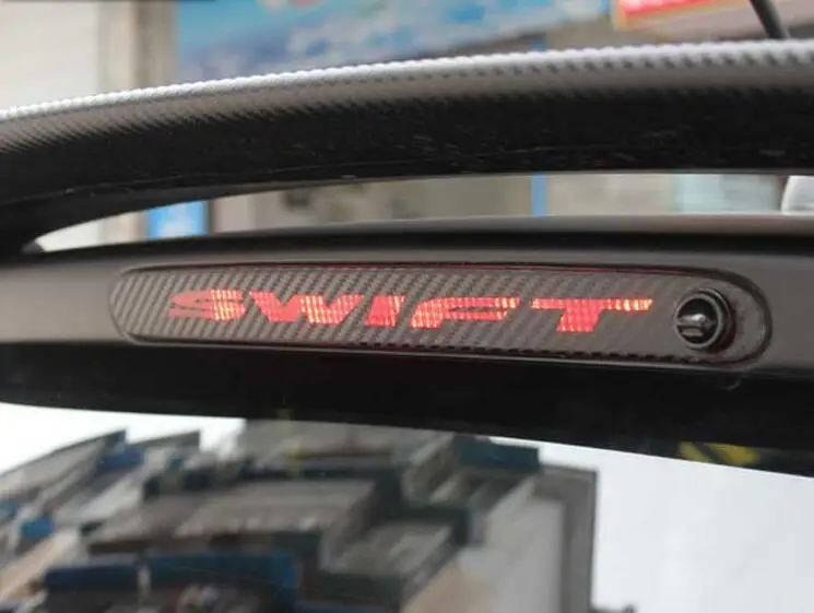

( used for Suzuki Swift ) ,High brake light sticker, car logo, warning, 3d carbon fiber, free shipping