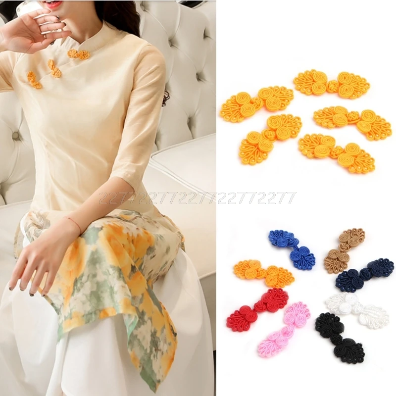 

10 Pairs Beaded Chinese Frog Closure Buttons Knot Fastener Sewing Handmade Craft N01 Dropship
