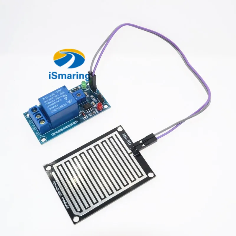 

Official iSmaring DC 12V Rain Water Sensor Module + Relay Control Module for Arduino Electronic Kit