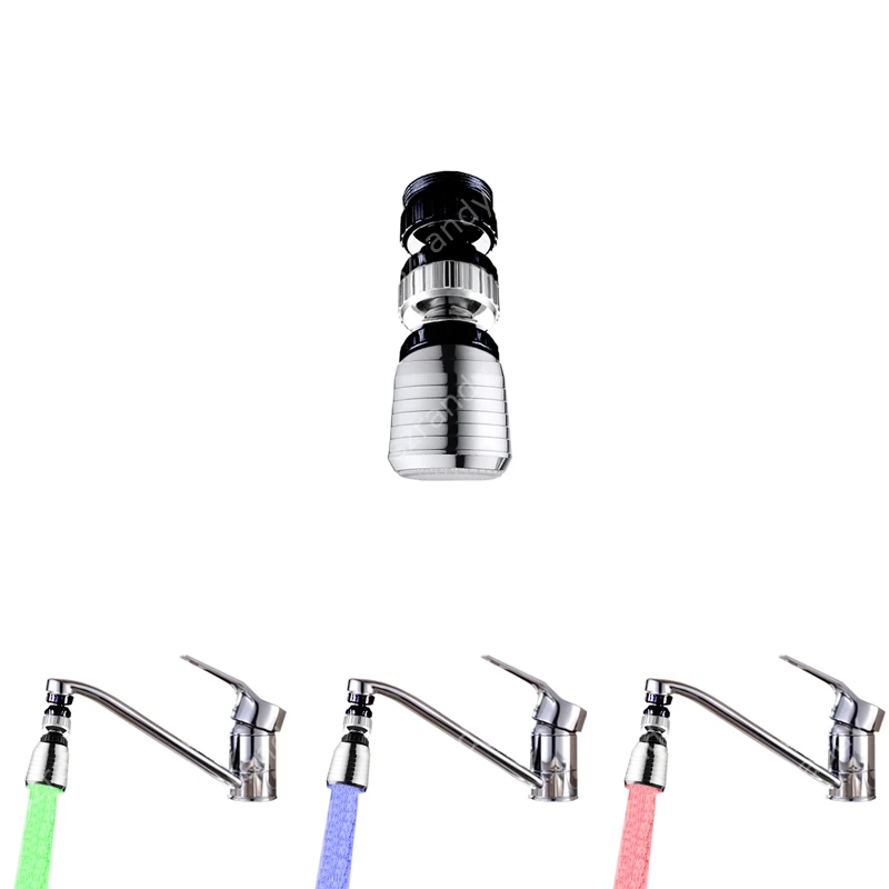 

3colors changing Water Glow temperature control LED Faucet Light Aerator for kitchen