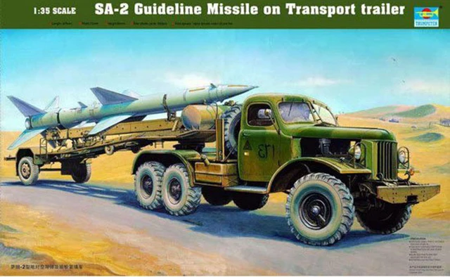 Модель военной сборки, 1:35, Россия, Сэм,-2, наземные воздушные ракеты и транспортные грузовики, 00204