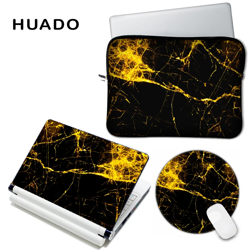 Marble Design Laptop Bag Skin Mouse Pad 3 in 1 Protector for Lenovo HP Asus Macbook Xiaomi 13.3 15