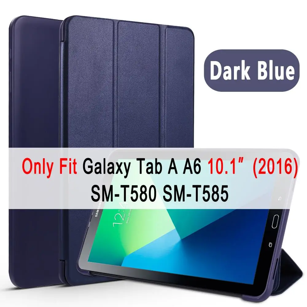 Для samsung Galaxy Tab A A6 10,1 чехол Крышка T580 T585 T510 T515 SM-T580 SM-T510 кожаный чехол для задней поверхности из мягкого силиконовый чехол с принтом - Цвет: For SM-T580 SM-T585