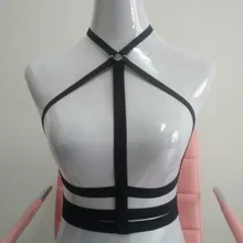 New fashion pastel goth harajuku fetish wear bust bondage bra sexy bondage lingerie top retail