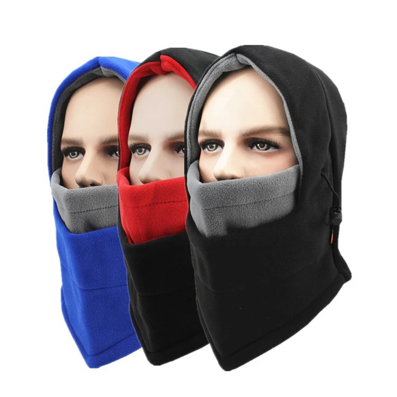 Ветрозащитная маска для лица, лыжные нагрудники для холодной зимы, спортивные теплые головные уборы, флисовая маска для верховой езды, черная красная шапка для мужчин и женщин, Новинка