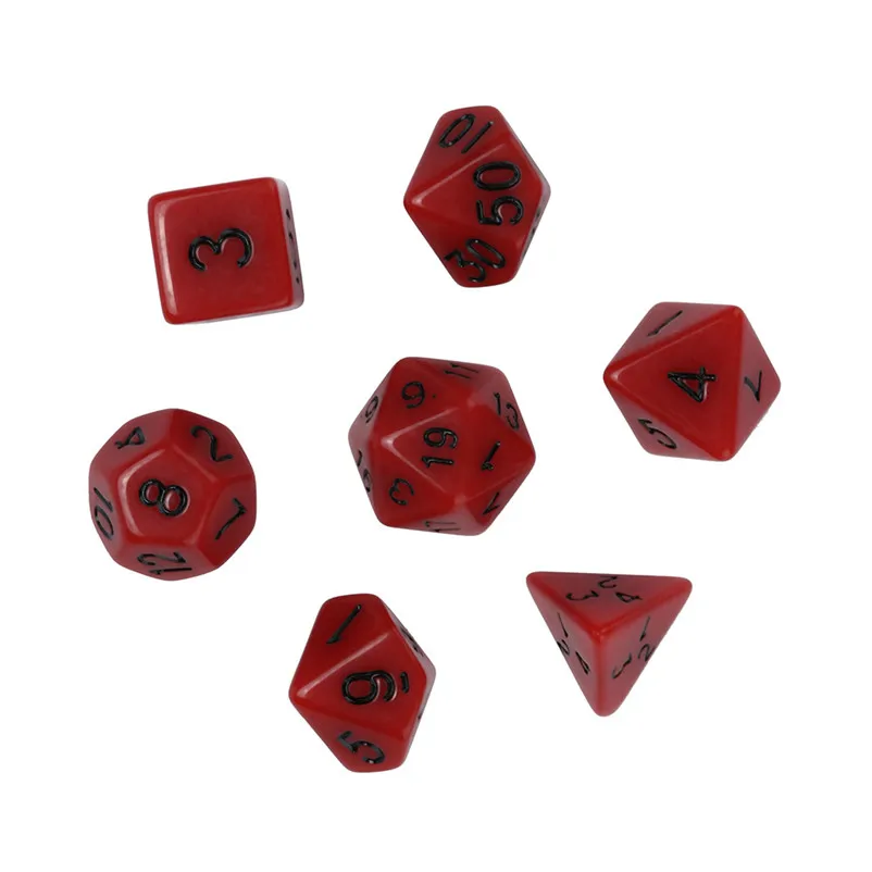 7pcsSet new Dice Game Dungeons & Dragons Polyhedral D4-D20 Multi Sided Acrylic Dice resin #3n12 (5)
