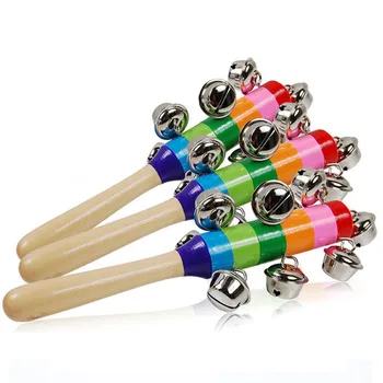 

Baby Infant Toddler Bed Bell Music Developmental Educational Preschool Toys Wooden Toys S01