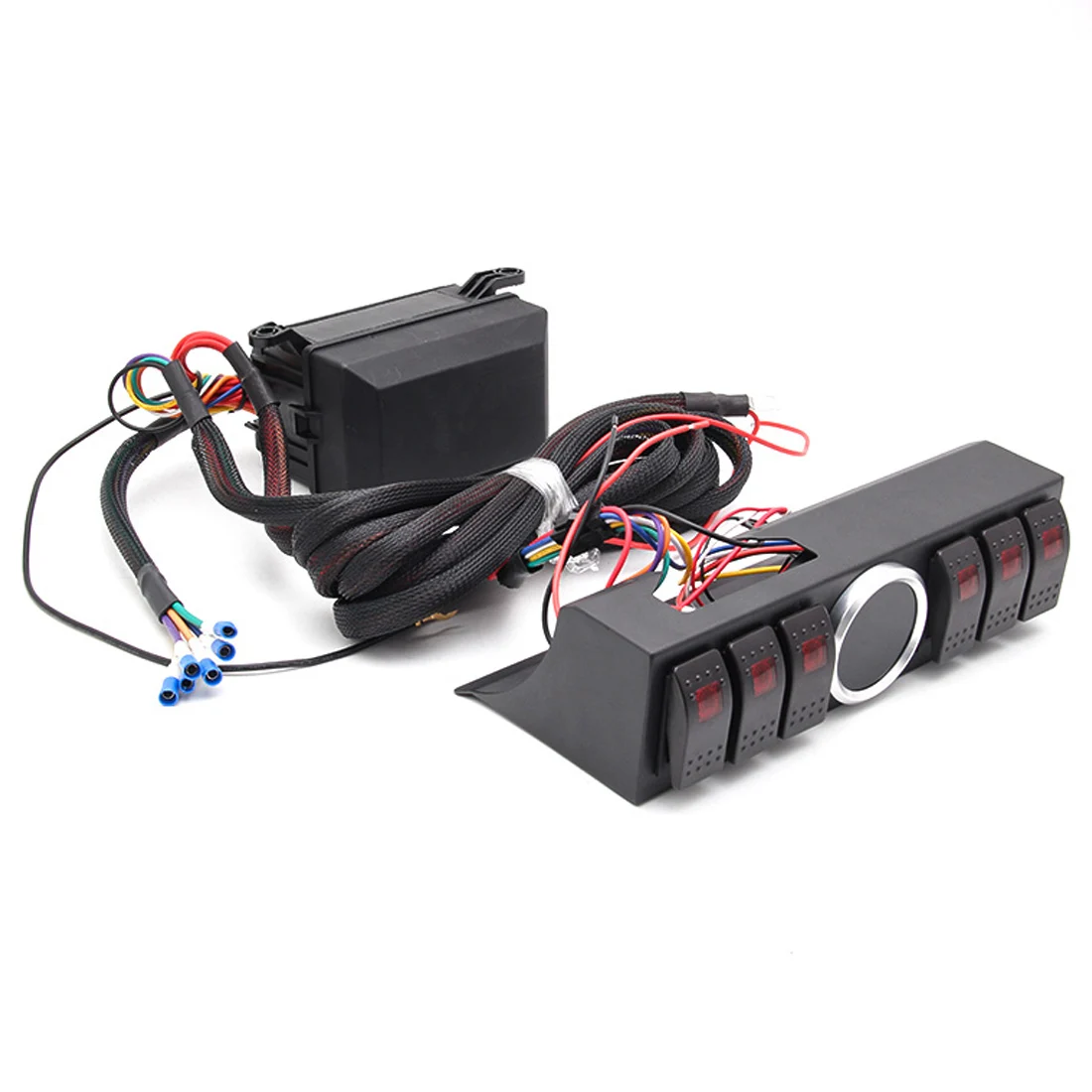 6 световой переключатель панель коробка для Jeep Wrangler JK JKU 2009-17 с цифровым вольтметр