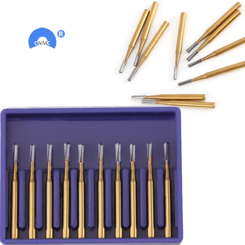 10pcssetHighSpeedDentalTungstenSteelCrownMetalCuttingBurs