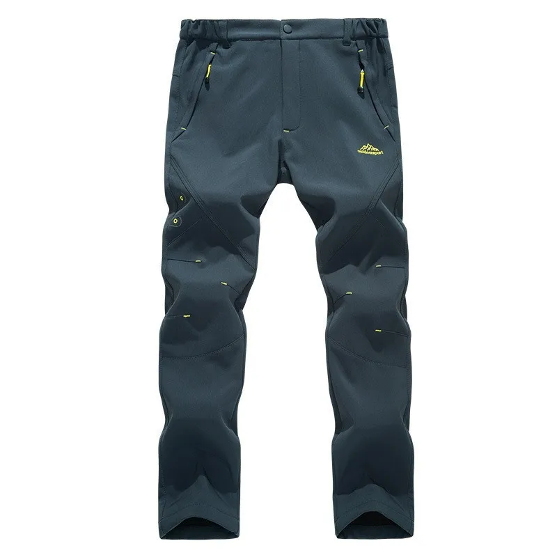 Plus tamaño 5XL desgaste al aire libre para hombre Pantalones de invierno cálido grueso Trekking Hombre Pantalones a prueba de viento de escalada de hombres Pantalones verde