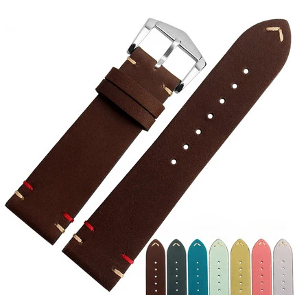 Prix pour 20 22mm Homme Dame Vachette Daim En Cuir Brun Vert Jaune rose Jaune Gris VINTAGE Montre de Courroie De Bande Ceinture Argent Brossé boucle Prix pour 20 22mm Homme Dame Vachette Daim En Cuir Brun Vert Jaune rose Jaune Gris VINTAGE Montre de Courroie De Bande Ceinture Argent Brossé boucle