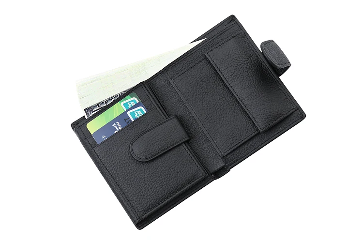 JINBAOLAI Multifunction Leather wallet men with coin pocket business wallets hasp design genuine leather male wallets coin purse