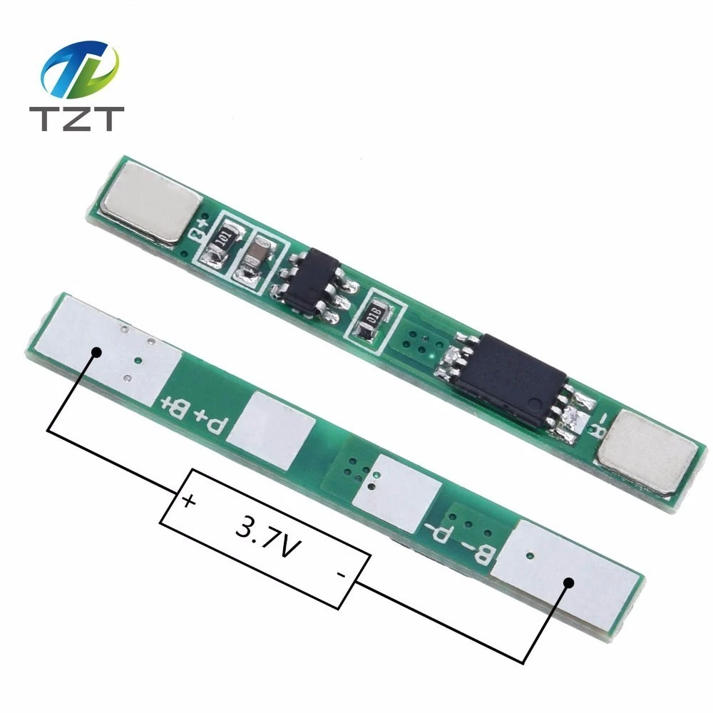 1S 3.7V 3A li-ion BMS PCM battery protection board 18650 lithium battery
