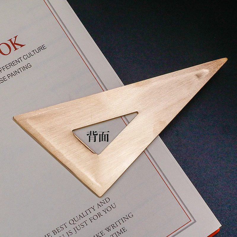 1pcs Thickening Brass Triangular Ruler Laser letteringin Rulers from