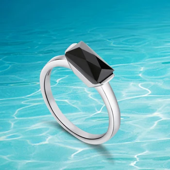 

women rings inlaying black purple stone,noble temperament silver rings,925 sterling silver rings, Ms rings gift