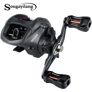 

Sougayilanng Fishing reel Baitcasting Reel 12+1BB 6.3:1 Ultralight Smooth Wheel For Bass Trout Salmon Feeder Fishing Tool
