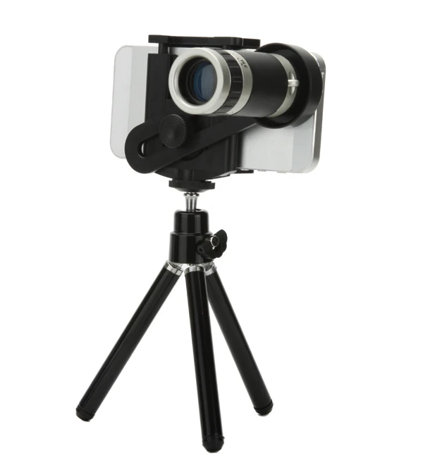 imágenes para Teléfono móvil de 8x zoom universal telescopio lupa lente teleobjetivo de la cámara con trípode soporte para iphone samsung htc lg nokia sony imágenes para Teléfono móvil de 8x zoom universal telescopio lupa lente teleobjetivo de la cámara con trípode soporte para iphone samsung htc lg nokia sony