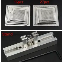 Special Offers Directly Heat BGA Reball Reballing Net Universal Stencils Template Set Kit Silver Steel Welding Fluxes with stand Special Offers Directly Heat BGA Reball Reballing Net Universal Stencils Template Set Kit Silver Steel Welding Fluxes with stand