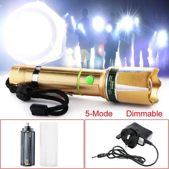 Us 9 62 22 Off Top Quality 3000 Lm T6 Led Adjule Focus Flashlight Torch Gold Uk Charger Set In Flashlights From Lights Lighting On Us 9 62 22 Off Top Quality 3000 Lm T6 Led Adjule Focus Flashlight Torch Gold Uk Charger Set In Flashlights From Lights Lighting On