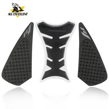 

Motorcycle Decals fuel tank anti-slip stickers & Fish bone sticker silicone material For Yamaha R1 2004-2006 2007-2008 09-14 15