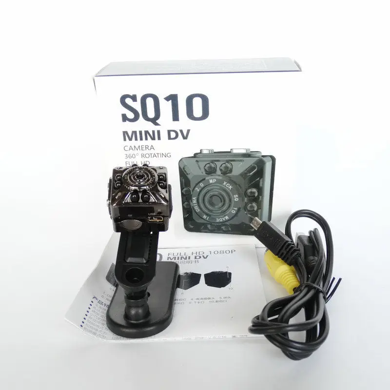 16 г карты + SQ10 HD 1080 P автомобилей DV DVR Камера видеокамера Mini DV ИК Ночное видение ИК Регистраторы
