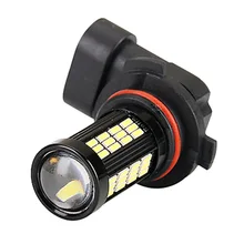1 peça h11 h8 9006 hb4 1200lm de alta potência 66 led frente do carro fogamps lâmpada condução automática nevoeiro 6000 k branco dc 12 v
